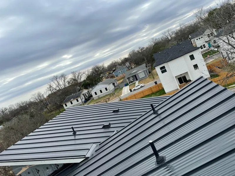 Standing seam metal roof panels with vents for Skylight Repair in Asbury Park